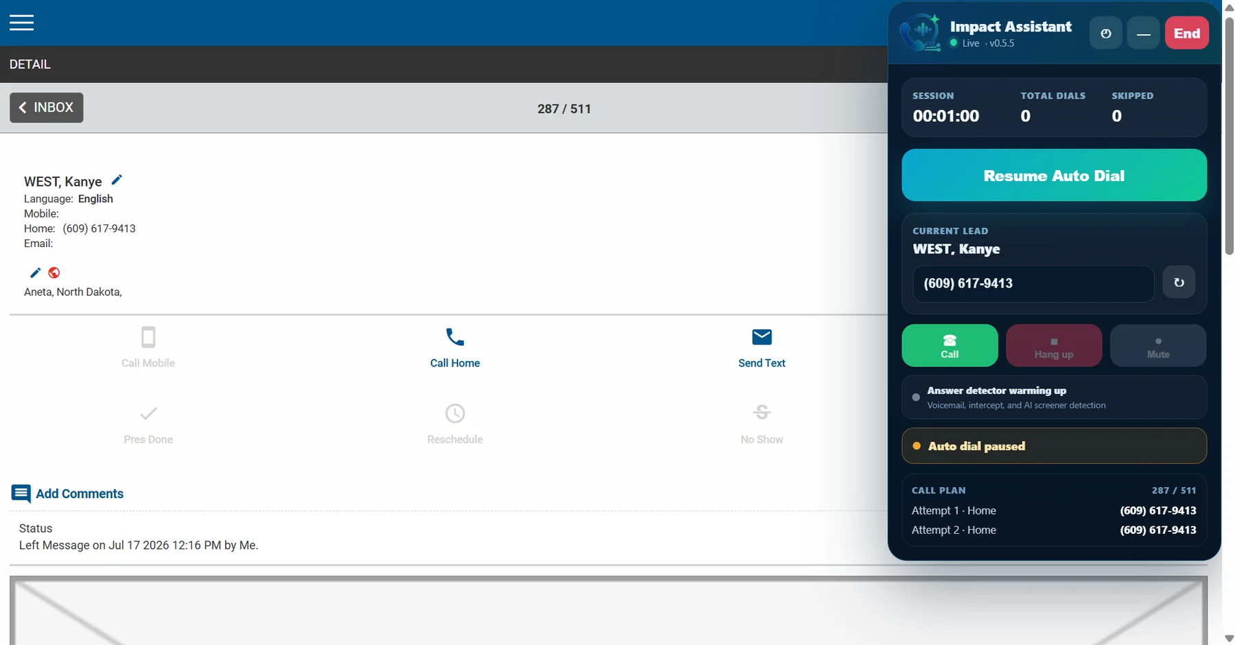 Impact Assistant extension running directly inside Impact